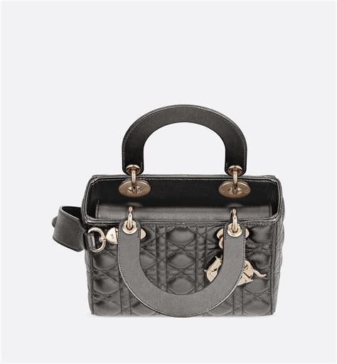 Lady Dior My ABCDior Bag Metallic Gunmetal Cannage Calfskin